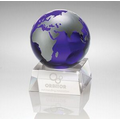 Blue Globe w/ Crystal Base Award